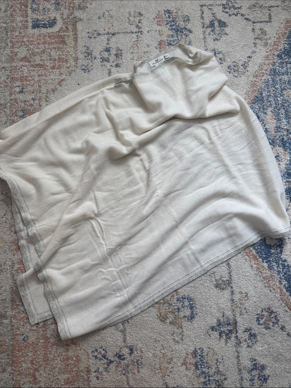 Vineyard Vines Cream Knit poncho sweater